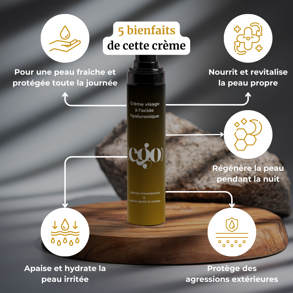 Crème visage à l'acide hyaluronique