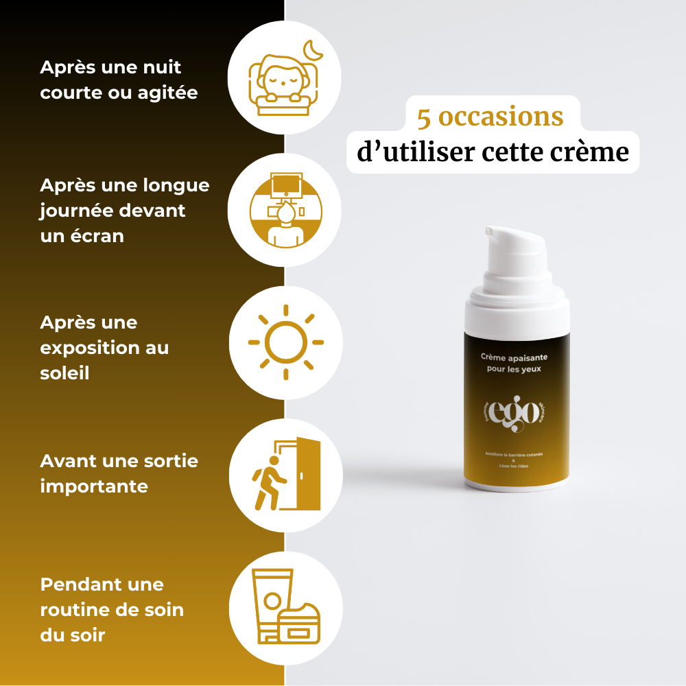 Crème apaisante pour les yeux