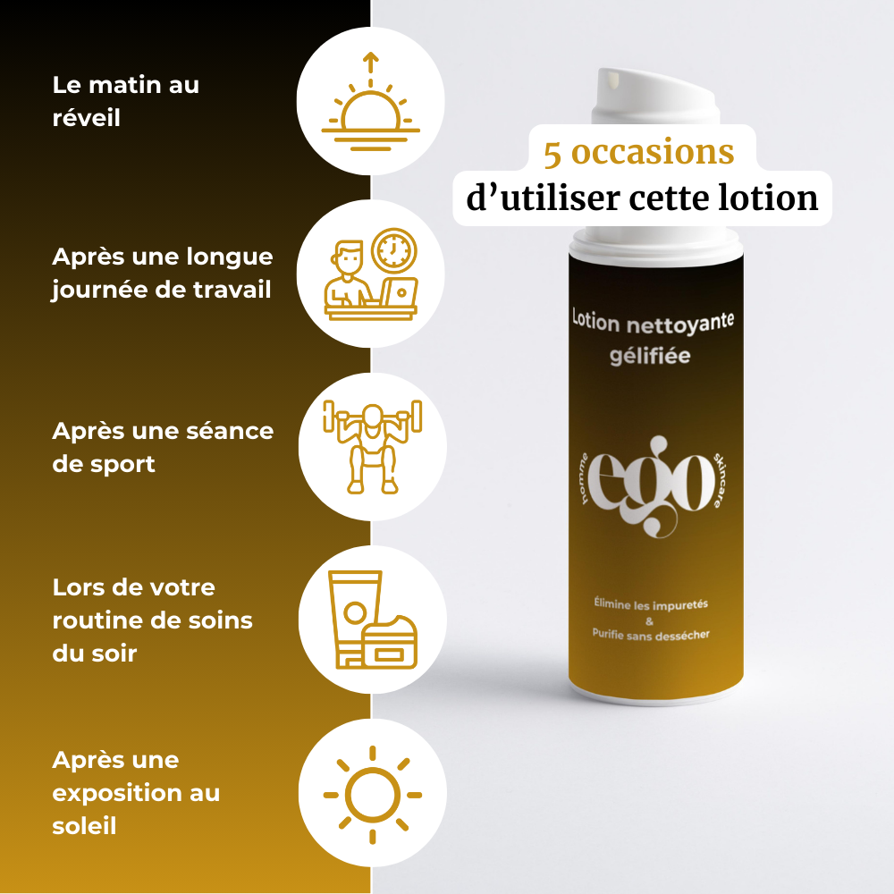 Lotion nettoyante gélifiée